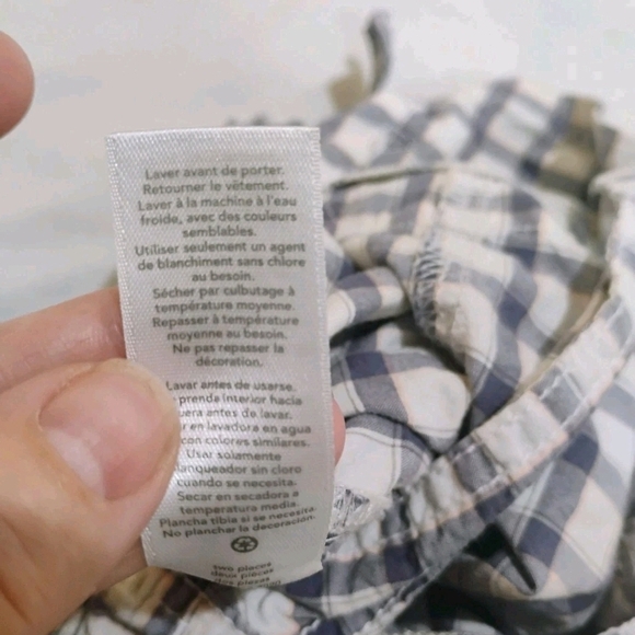 Adorable Kids Checkered Overalls - Blue and White - Picture 6 of 11